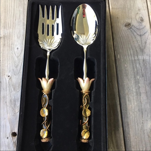 2 Saints Fork And Spoon Salad Serving Set - Picture 4 of 8